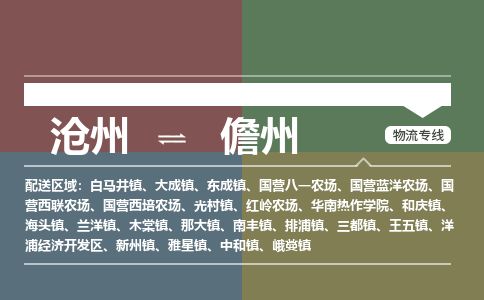 沧州到儋州物流公司-沧州至儋州专线-的一站式物流解决方案