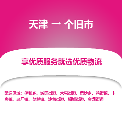 天津到个旧市物流专线-电商货物运输专线「直达运输」