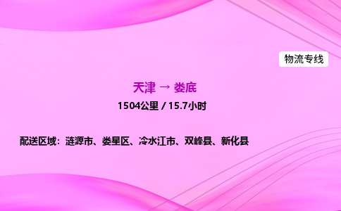天津到娄底物流公司-天津至娄底物流专线-大型机械运输专线