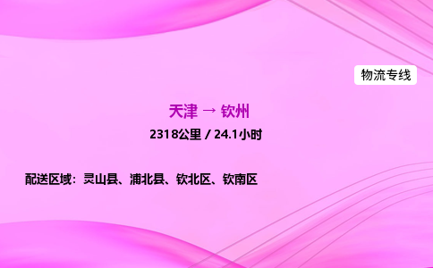 天津到钦州物流公司-天津至钦州物流专线-物流专线准时到货