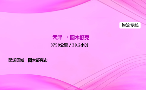 天津到图木舒克物流公司-天津至图木舒克物流专线-特种货物运输专线