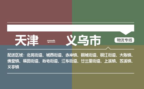 天津到义乌市物流公司-天津至义乌市专线-「运费多少」